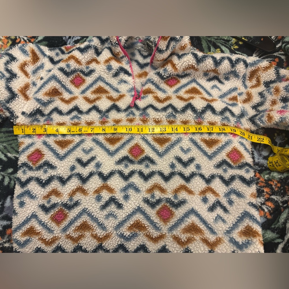 Eddie Bauer Multicolor Geometric Patterned Half Zip Fleece - Picture 6 of 10